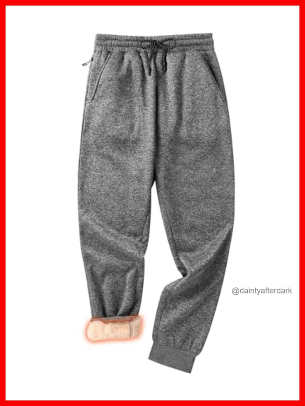 Mens Fleece Lined Sweatpants Thick Warm Joggers with Pockets